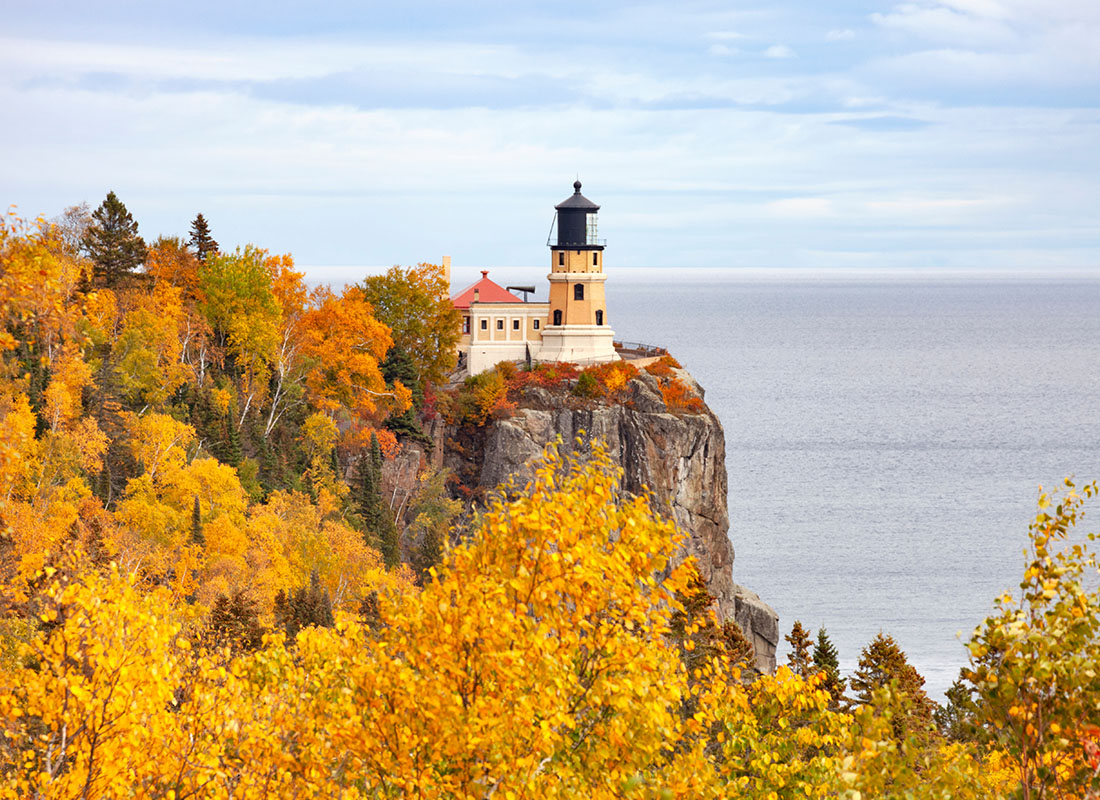 Service Center - Split Rock Lighthouse on the North Shore of Lake Superior in Minnesota During Autumn
